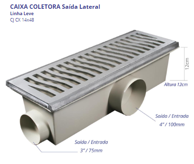 Caixa Coletora Saída Lateral